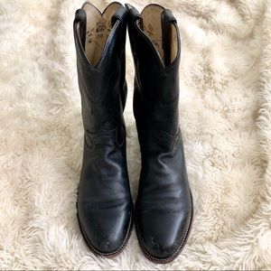Black Justin Cora riding boots